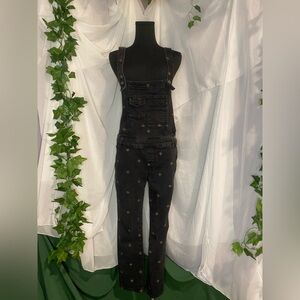 Metallic Thread Embroidered Overalls from Free People